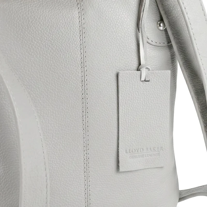 Leather Crossbody Bag W/ Outer Zip Pocket - LLOYD44037 / 330 479 - Light Grey