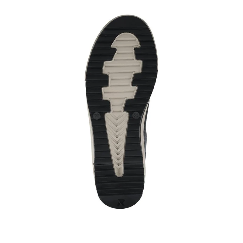 Rieker Leather Zipped Hi Top Trainers - RKR42546 / 328 186 - Black