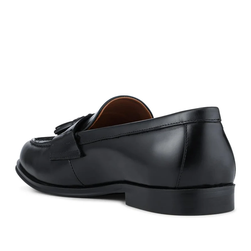 Rayleigh Leather Slip On Loafers - RAYLEIGH / 328 622 - Black Polished