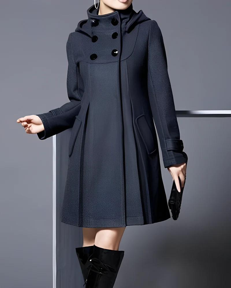 Frauen Mantel | Eleganter Frack mit Seitentaschen | Hochwertiges Material & Klassisches Design