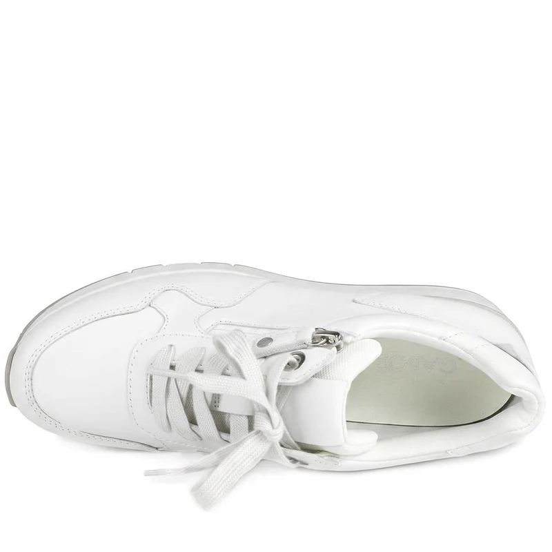 Gabor Zip & Lace Fasten Trainers - GABC43523 / 330 462 - White