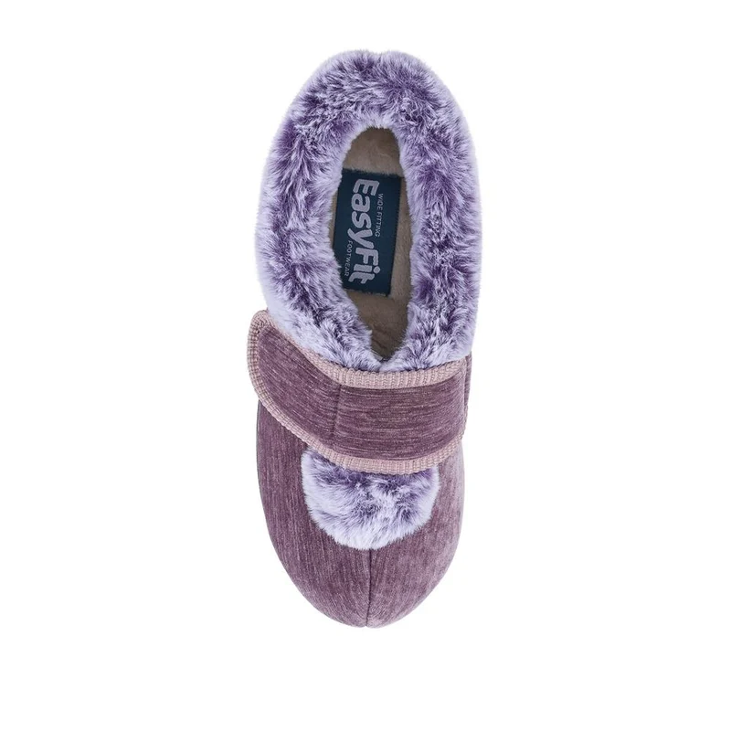 EasyFit Extra Wide Touch Fasten Slippers - SKYE / 327 937 - Lavender