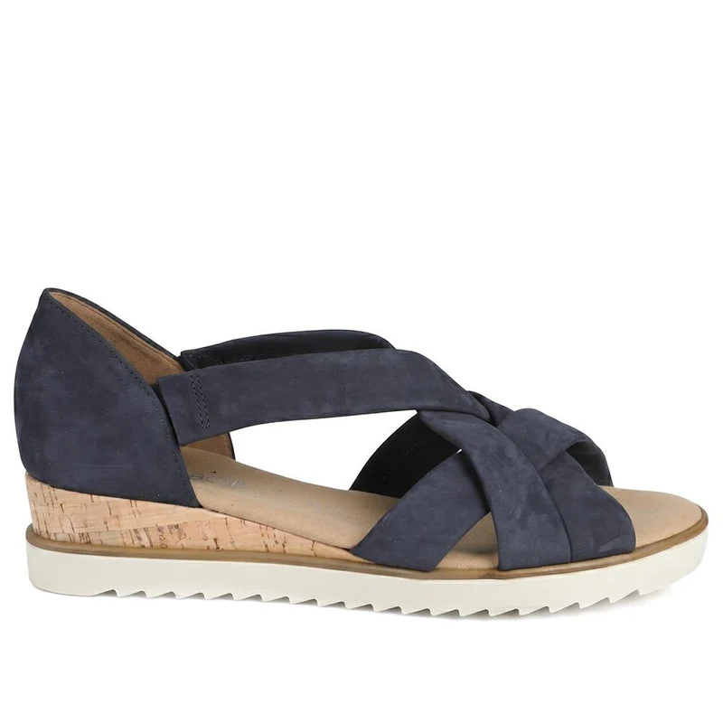 Gabor Leather Multi Strap Sandals - GABC43520 / 330 459 - Navy