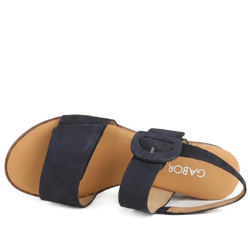 Gabor Leather Adjustable Fastening Sandals - GABC43519 / 330 458 - Navy
