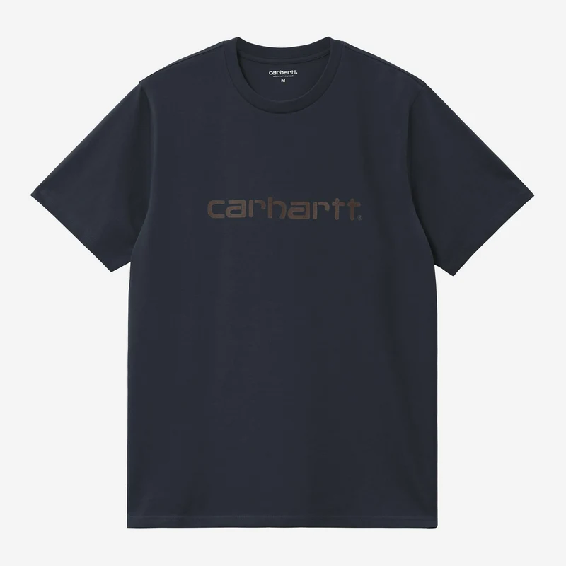 Carhartt WIP Herren Script T-Shirt | Deep Night / Palisander