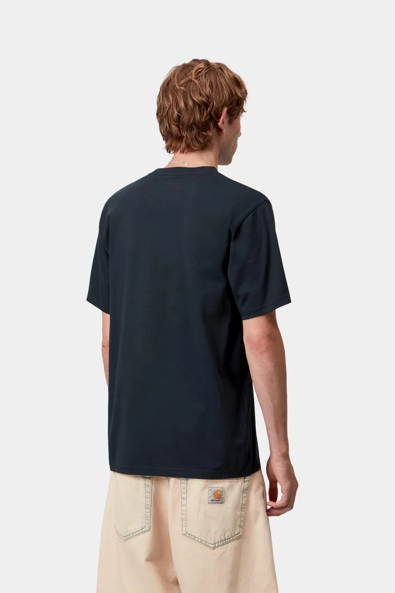 Carhartt WIP Herren Script T-Shirt | Deep Night / Palisander