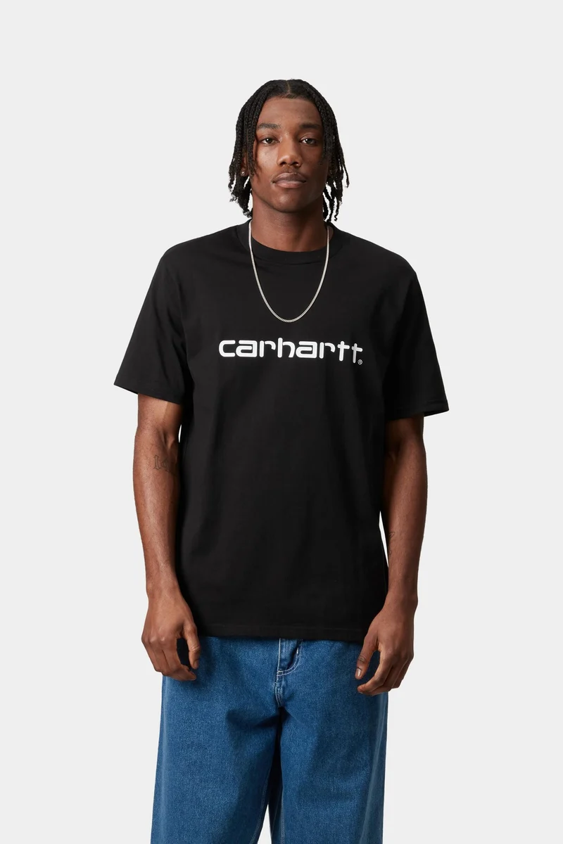 Carhartt WIP Herren Script T-Shirt | Schwarz / Weiß
