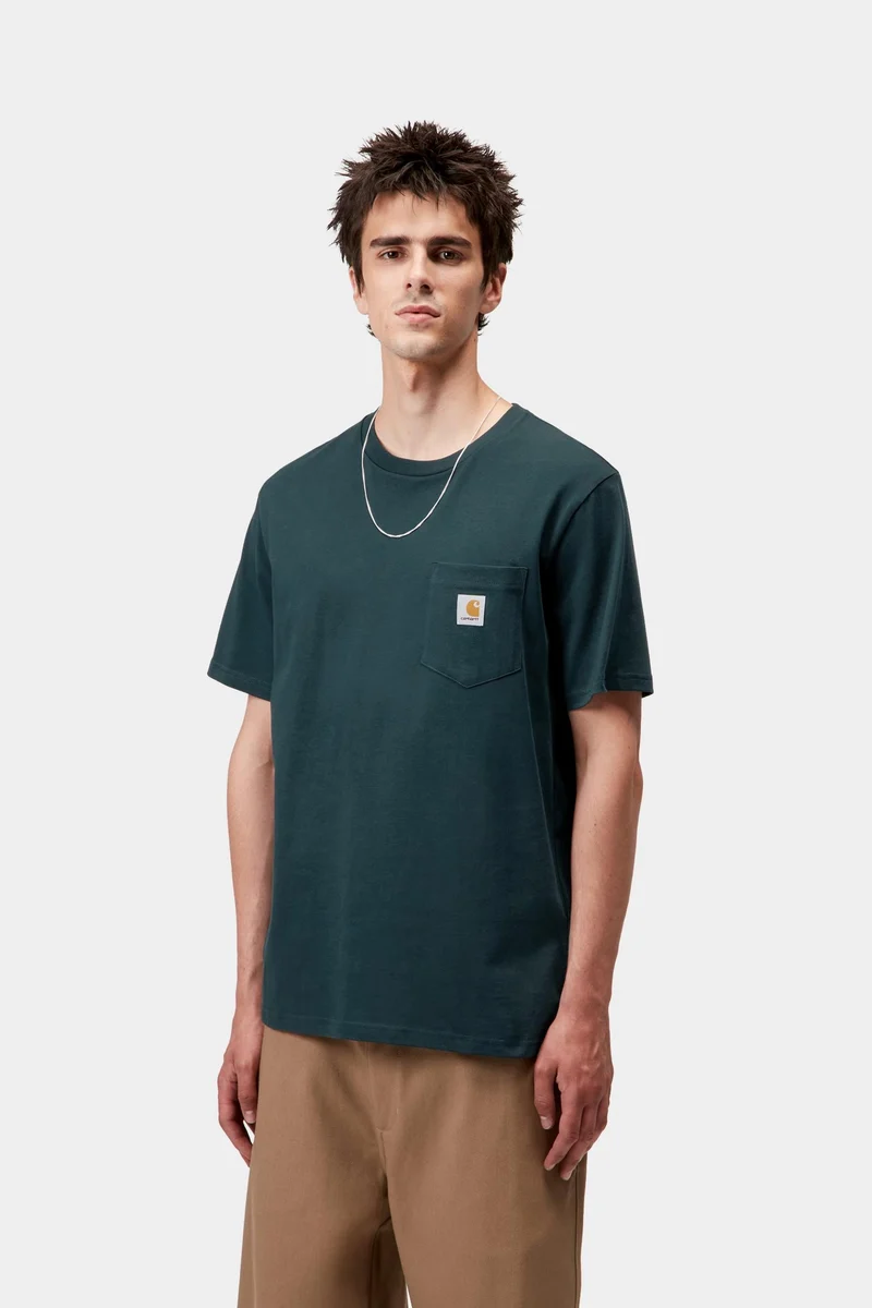 Carhartt WIP Herren T-Shirt mit Tasche | Deep Lagoon