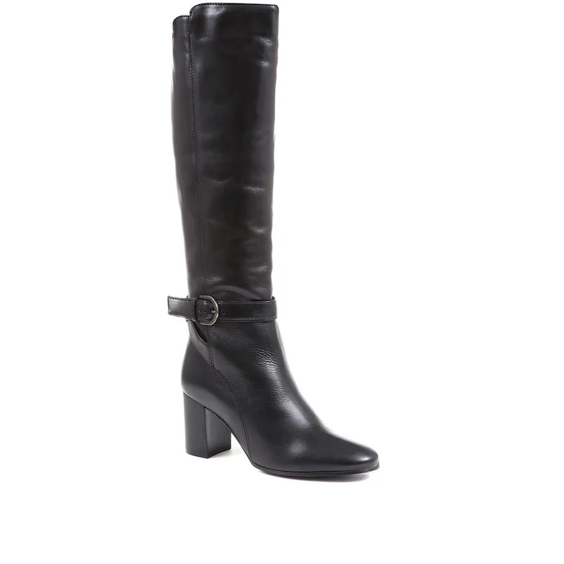 Giovana Leather Knee-High Boots - GIOVANA / 322 807 - Black