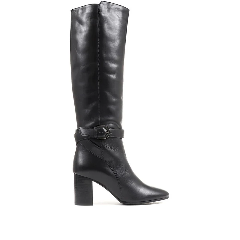 Giovana Leather Knee-High Boots - GIOVANA / 322 807 - Black