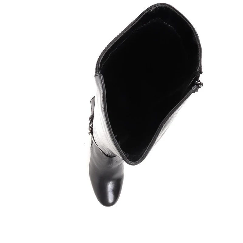 Giovana Leather Knee-High Boots - GIOVANA / 322 807 - Black