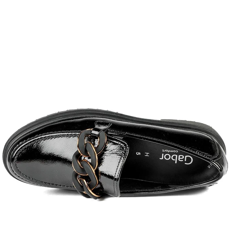 Gabor Leather Moccasins - GAB42549 / 329 081 - Black Patent