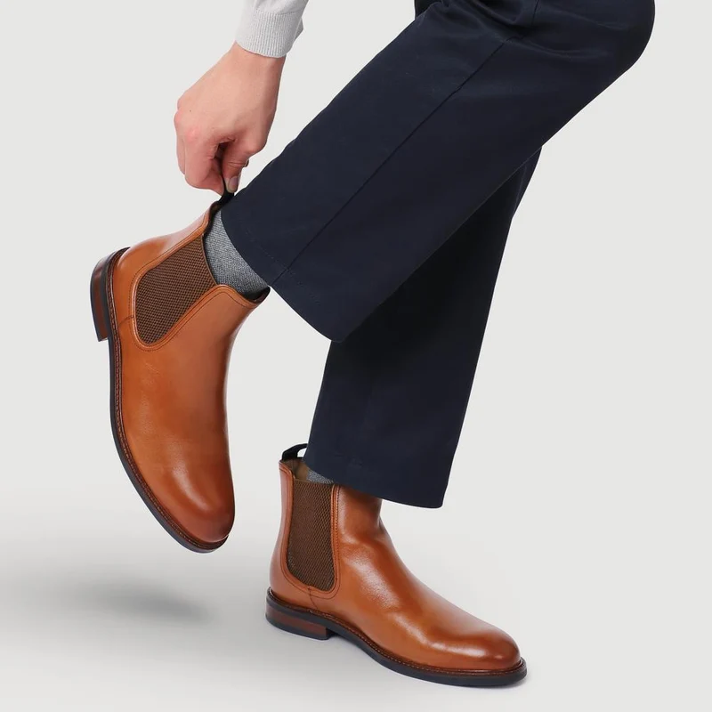 Eastbourne Leather Chelsea Boots - EASTBOURNE / 322 611 - Tan