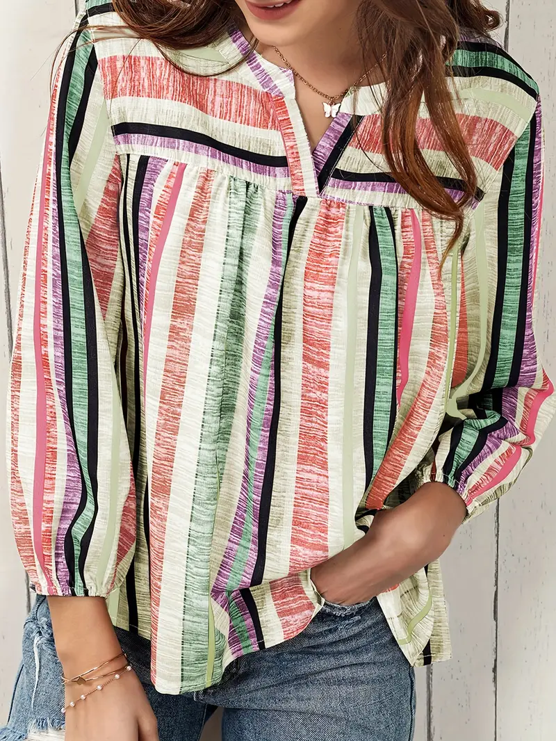 Rianne - Perfektion in Streifen – Ihre ideale Sommerbluse
