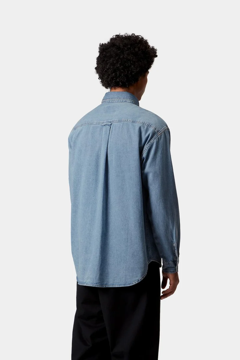 Carhartt WIP Herren Lucas Hemd | Blau gebleicht