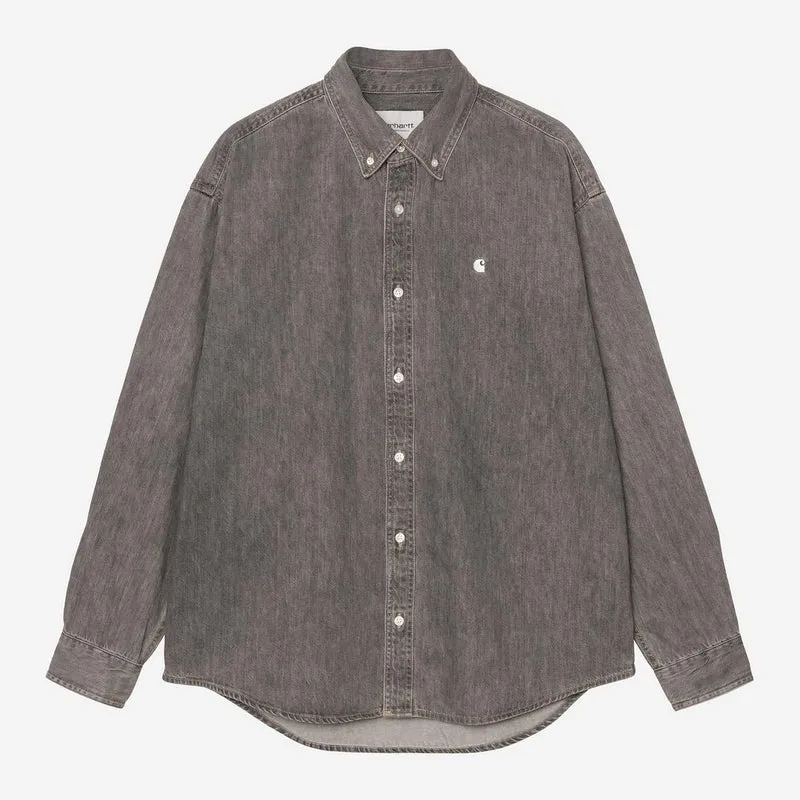 Carhartt WIP Herren Lucas Hemd | Schwarz Gebleicht