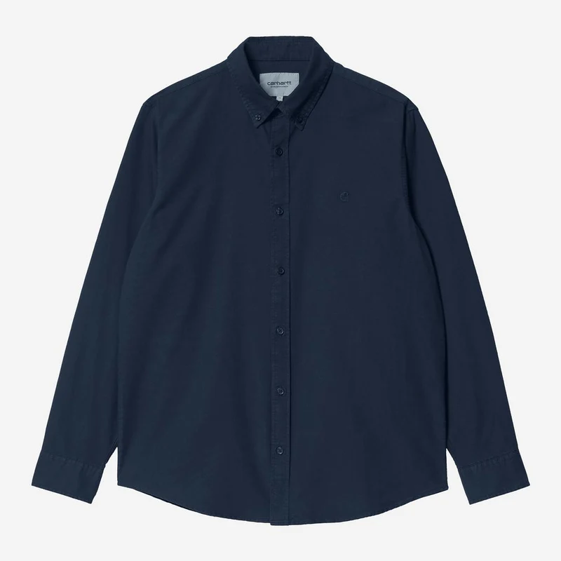 Carhartt WIP Herren Bolton Hemd | Dunkelblaues Stückgefärbtes