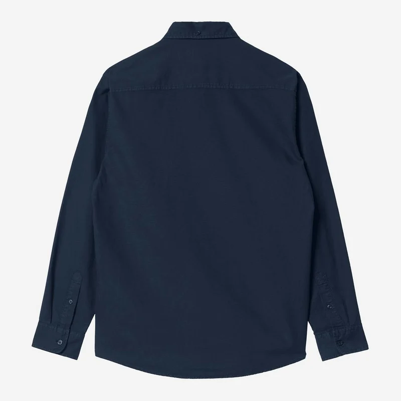 Carhartt WIP Herren Bolton Hemd | Dunkelblaues Stückgefärbtes