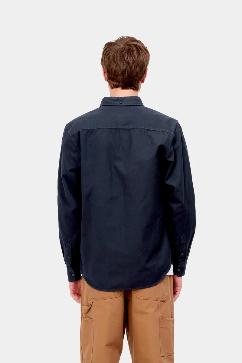 Carhartt WIP Herren Bolton Hemd | Dunkelblaues Stückgefärbtes