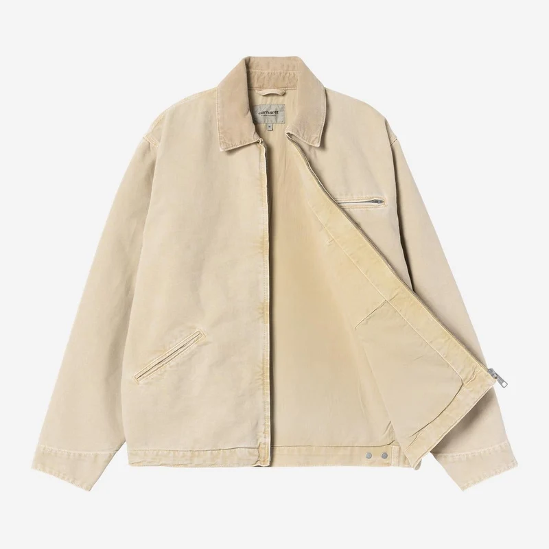 Carhartt WIP Detroit Jacke für Herren | Dusty Hamilton Brown Chalk Wash