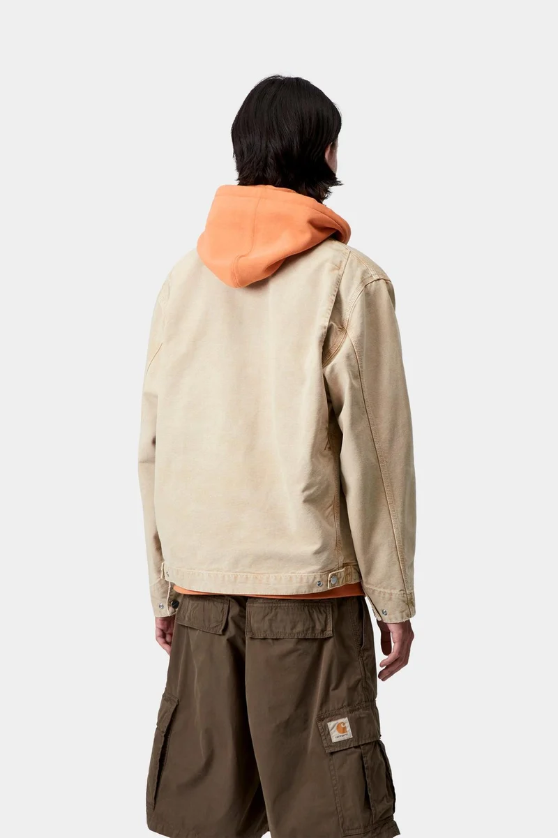 Carhartt WIP Detroit Jacke für Herren | Dusty Hamilton Brown Chalk Wash