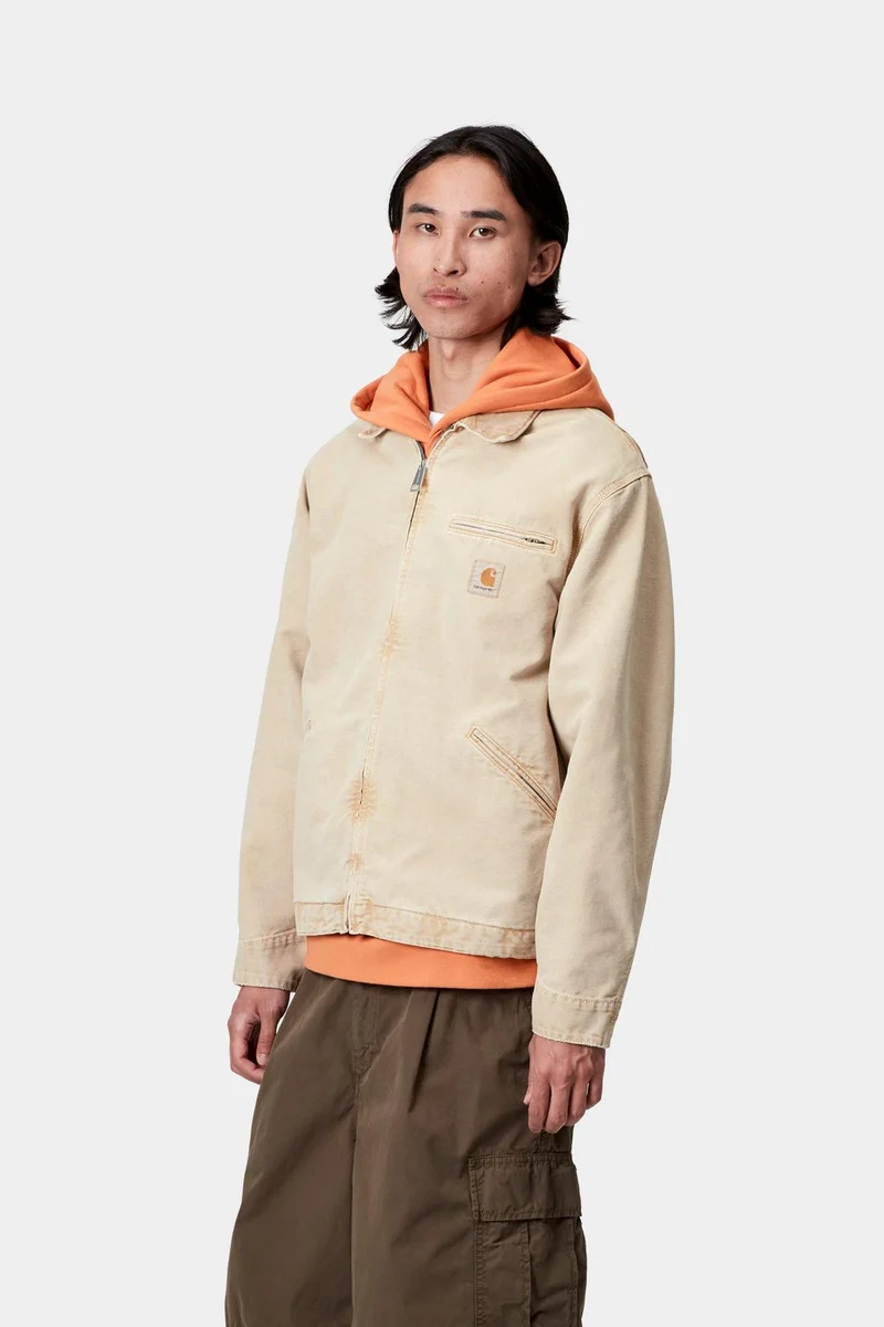Carhartt WIP Detroit Jacke für Herren | Dusty Hamilton Brown Chalk Wash