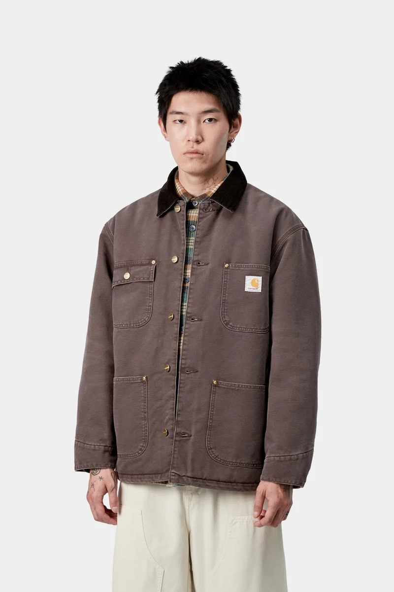 Carhartt WIP Herren OG Chore Coat Jacke | Tabak / Schwarzer Stein Canvas