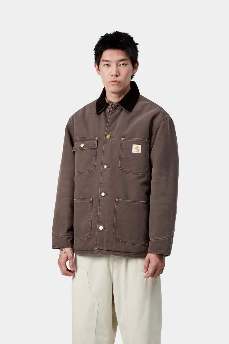 Carhartt WIP Herren OG Chore Coat Jacke | Tabak / Schwarzer Stein Canvas