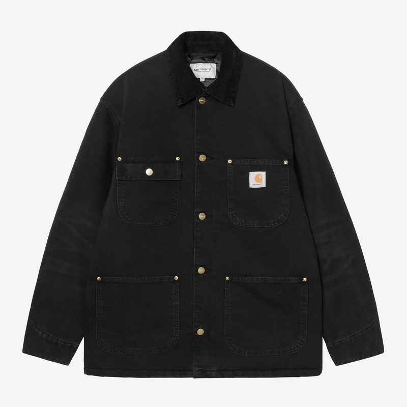 Carhartt WIP Herren OG Chore Manteljacke | Leinwand aus schwarzem Stein