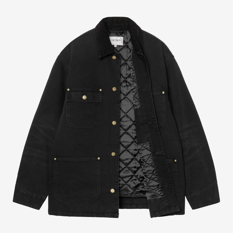 Carhartt WIP Herren OG Chore Manteljacke | Leinwand aus schwarzem Stein