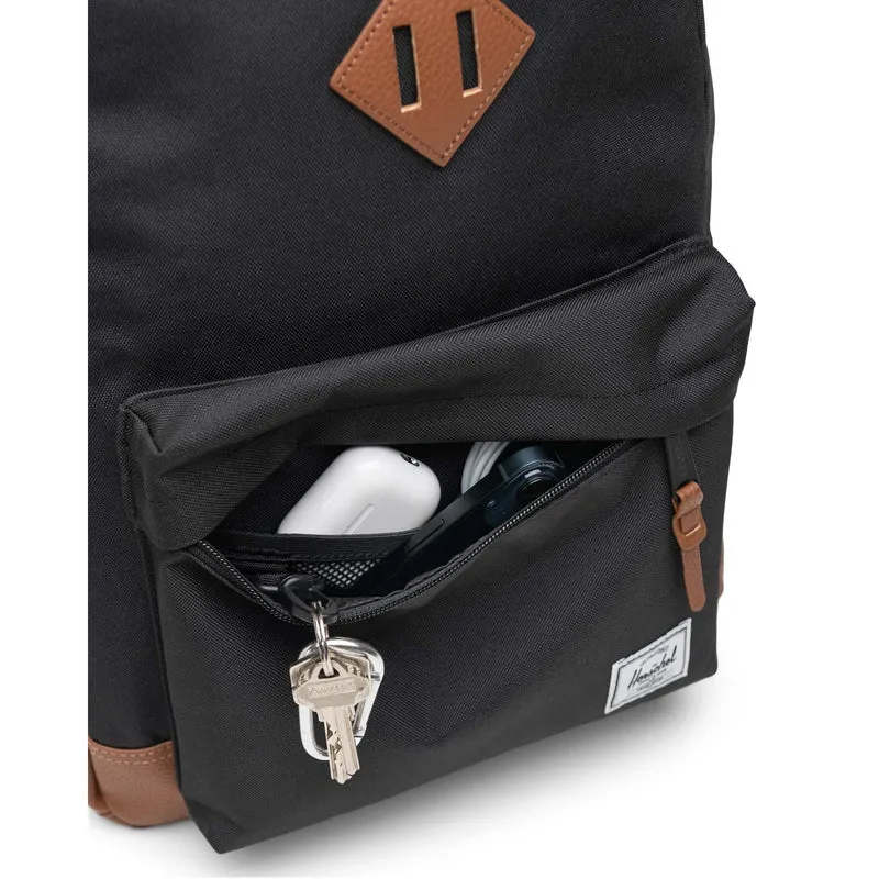 Herschel Heritage Rucksack | Schwarz / Hellbraun
