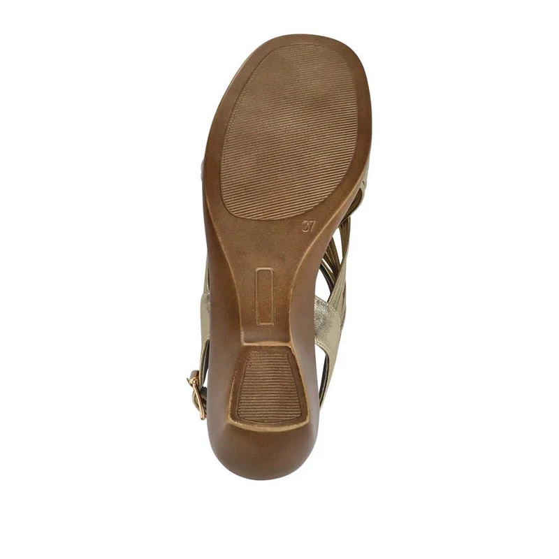 High Wedge-Heeled Sandals - WOIL41048 / 327 232 - Gold