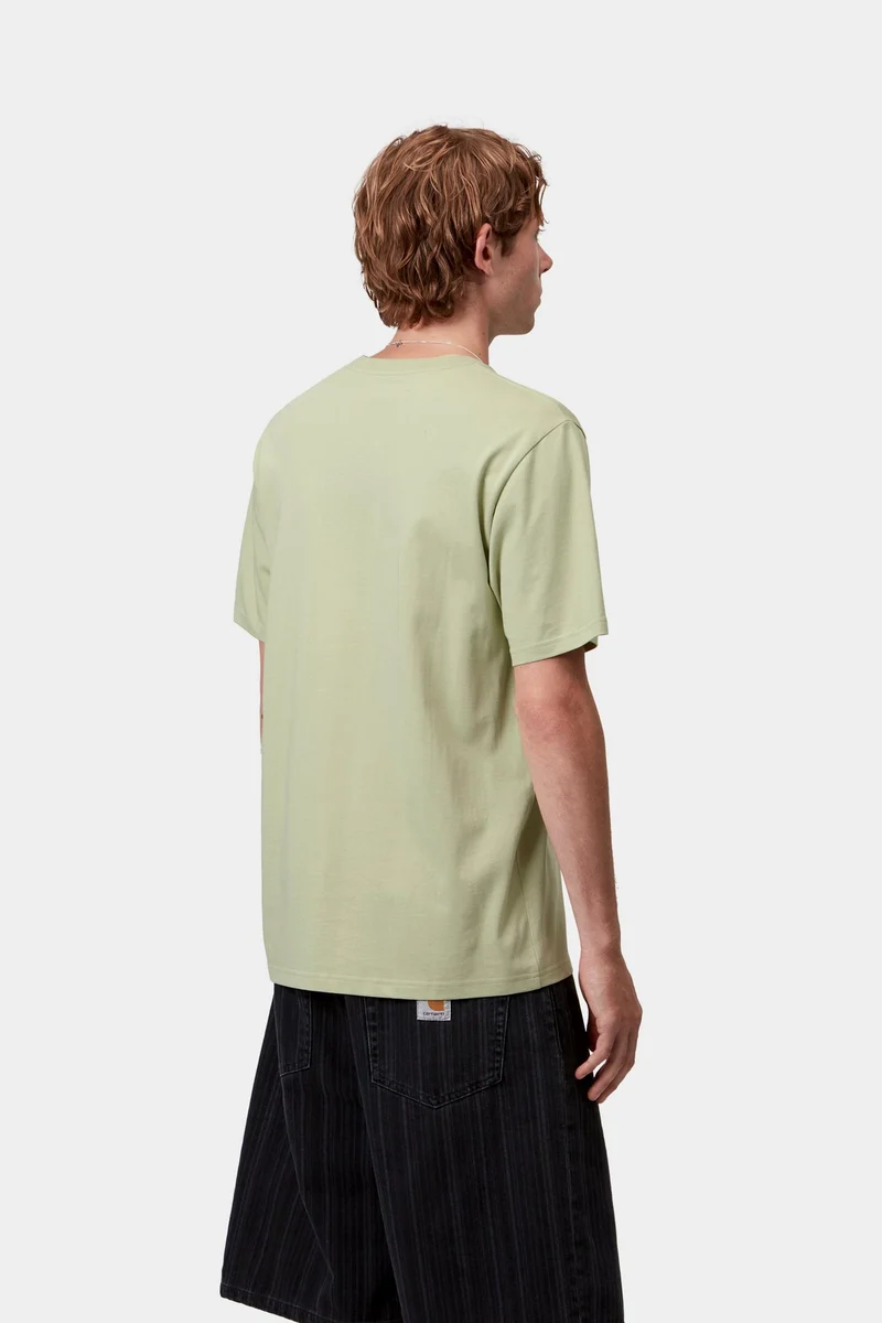 Carhartt WIP Herren T-Shirt mit Tasche | Blasses Olivgrün
