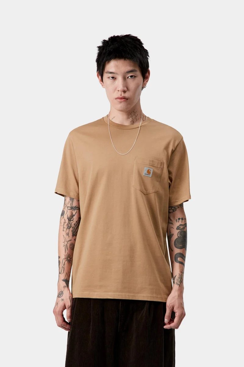 Carhartt WIP Herren Pocket T-Shirt | Erdnuss