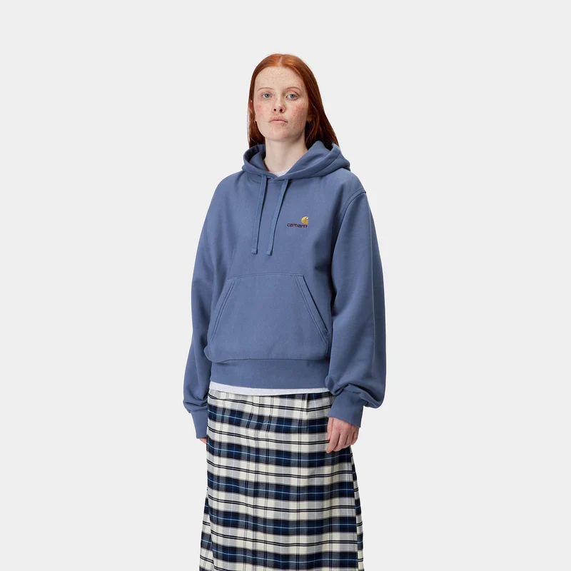 Carhartt WIP Frauen American Script Sweatshirt | Blaue Iris