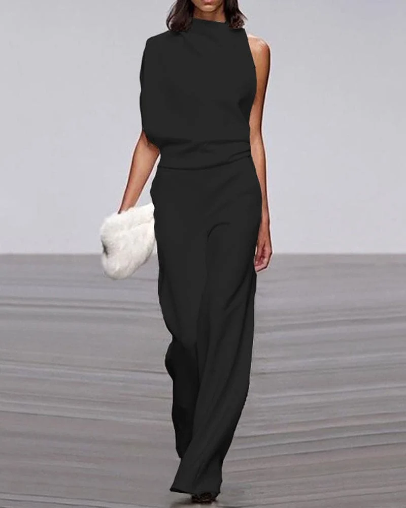 Isabel - Eleganter Jumpsuit mit Stehkragen