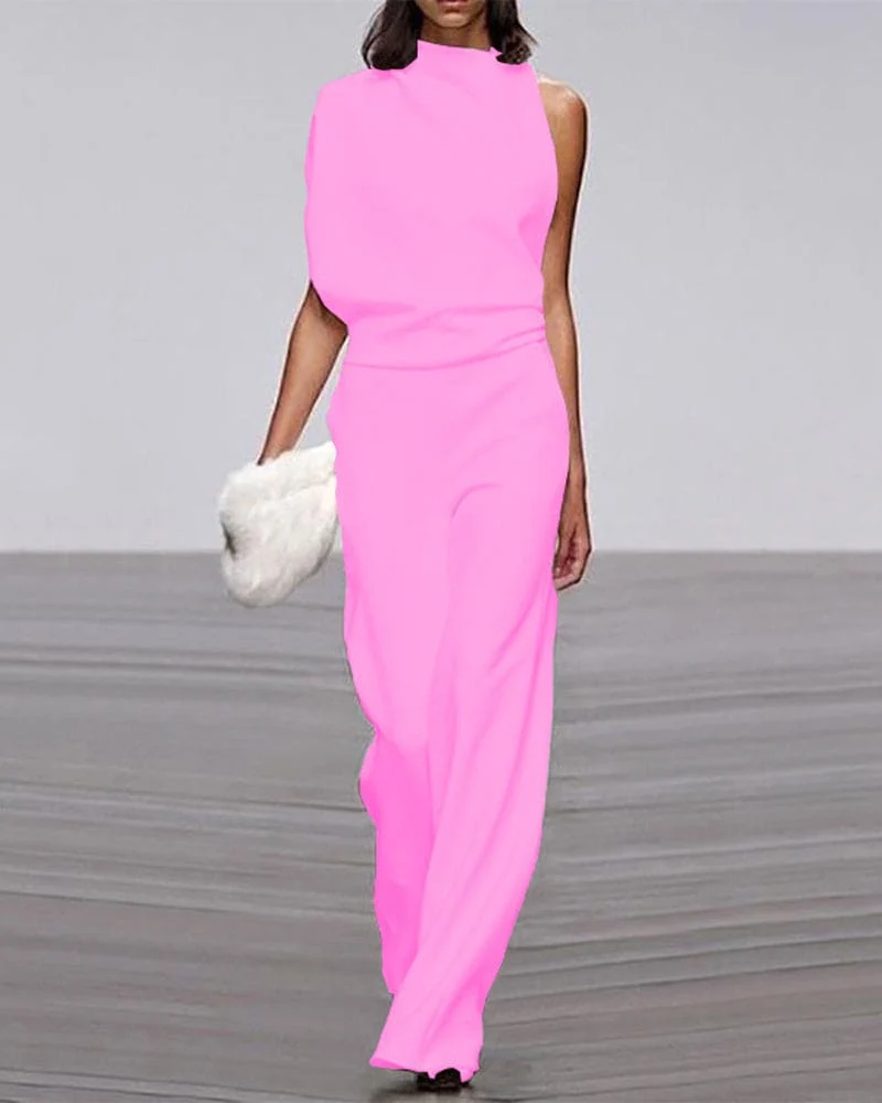 Isabel - Eleganter Jumpsuit mit Stehkragen