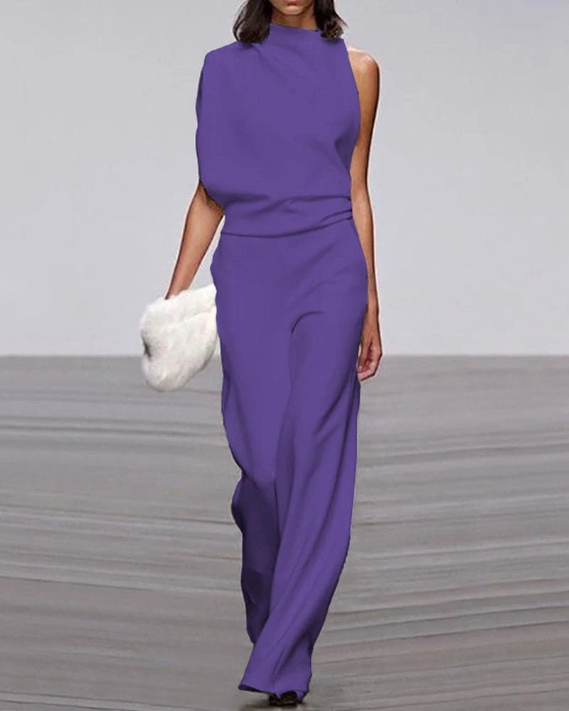 Isabel - Eleganter Jumpsuit mit Stehkragen