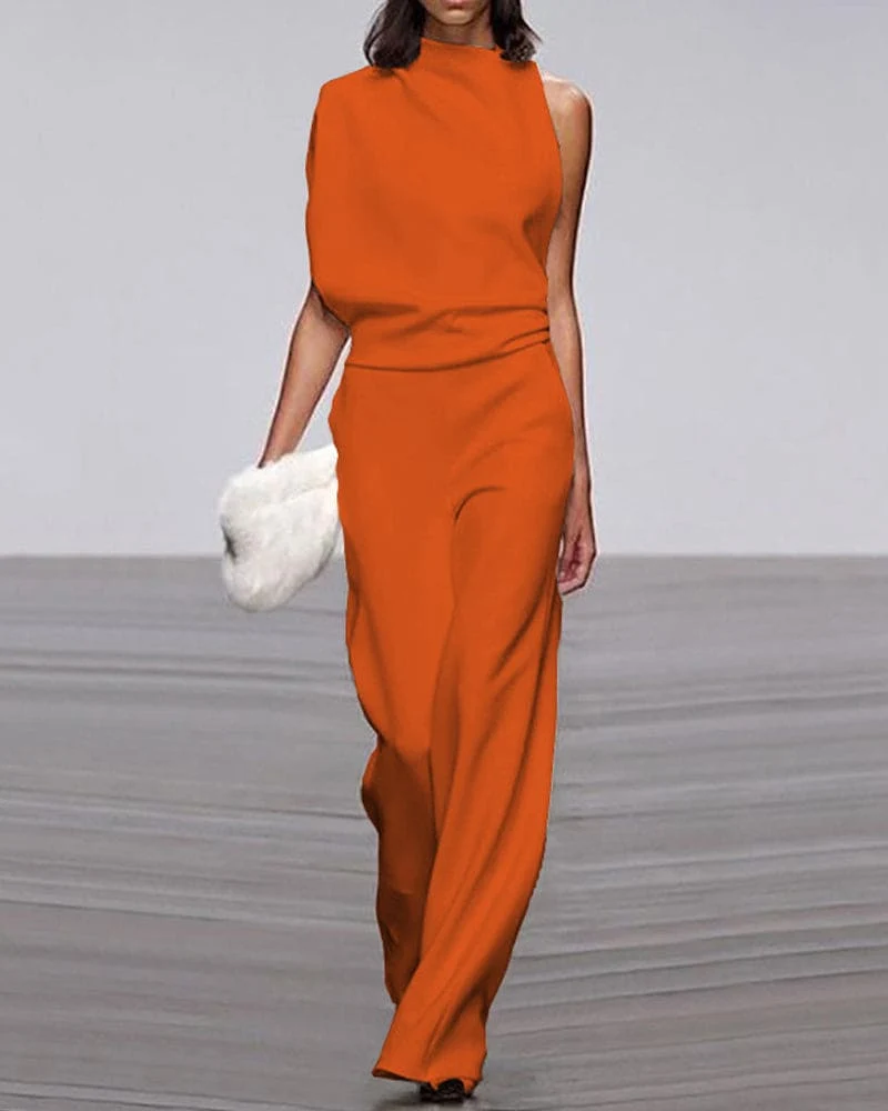 Isabel - Eleganter Jumpsuit mit Stehkragen