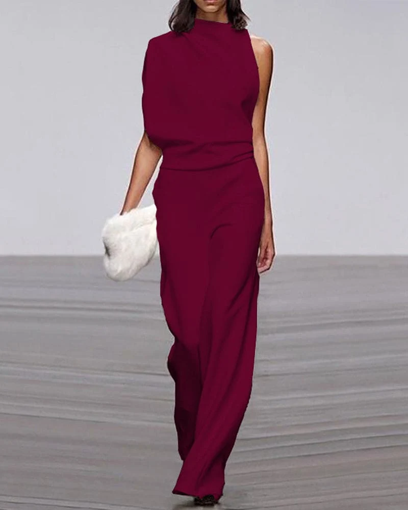Isabel - Eleganter Jumpsuit mit Stehkragen
