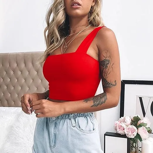 Emma - Glamouröses Glitzer-Rüschen-Crop-Top