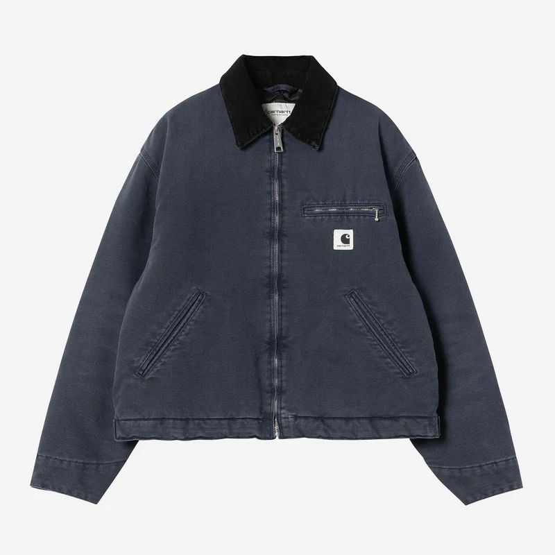 Carhartt WIP Frauen OG Detroit Jacke | Dunkelblau / Schwarz