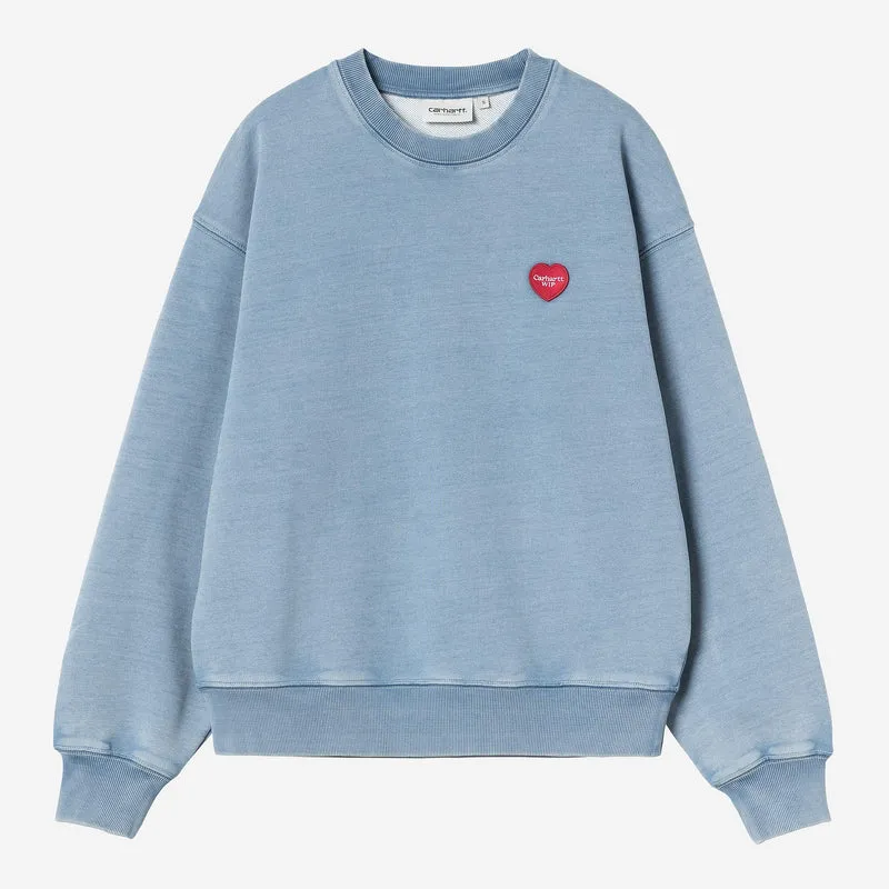 Carhartt WIP Damen Ingo Sweat Top | Hellblaues Stückgefärbtes