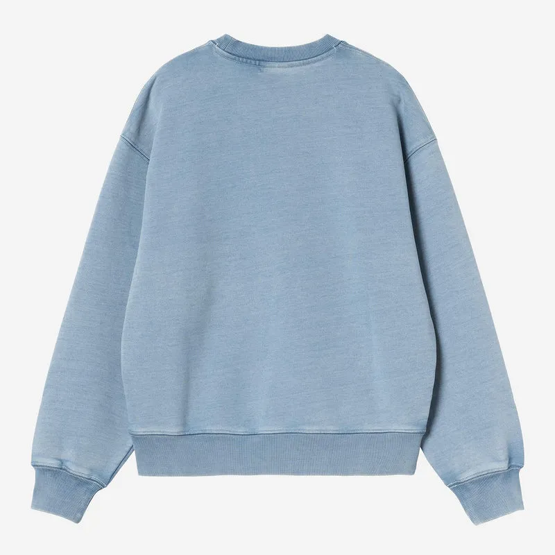 Carhartt WIP Damen Ingo Sweat Top | Hellblaues Stückgefärbtes
