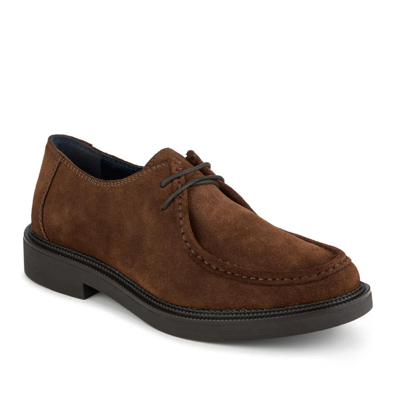 Karson Stitched Upper Smart Leather Shoes - KARSON / 328 311 - Brown Suede