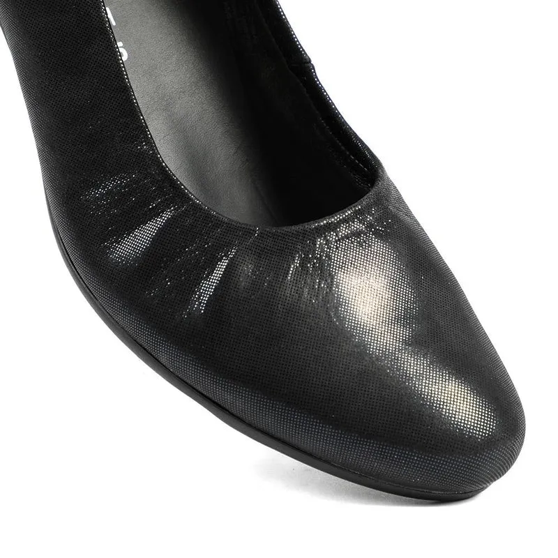 Gabor Wide Fit Smart Leather Court Shoes - GAB42551 / 329 079 - Navy