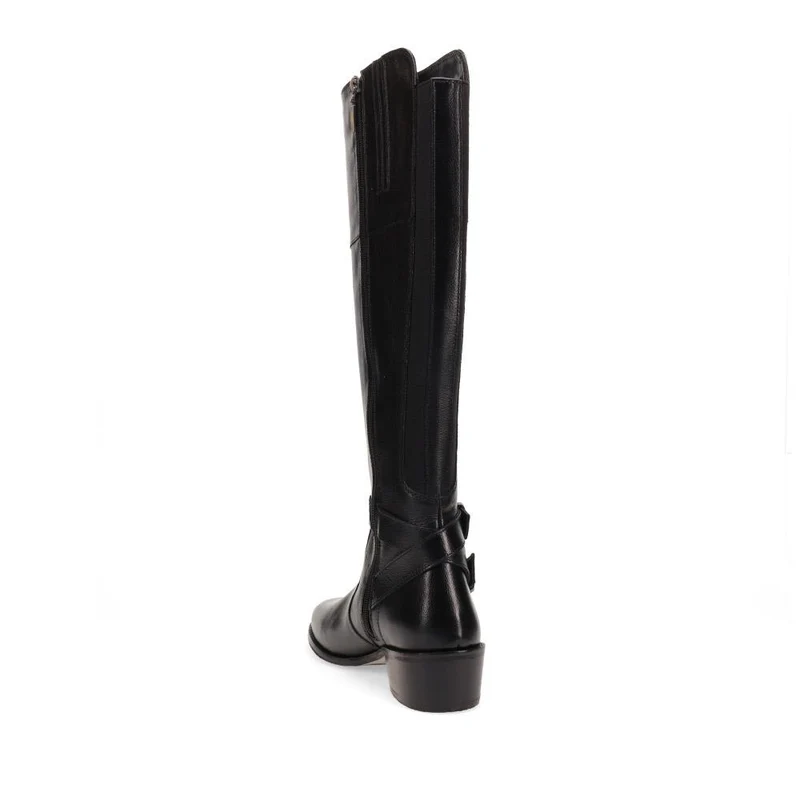 Phoebe Medium Calf Fit Leather Knee-High Boots - PHOEBEM / 320 895 - Black