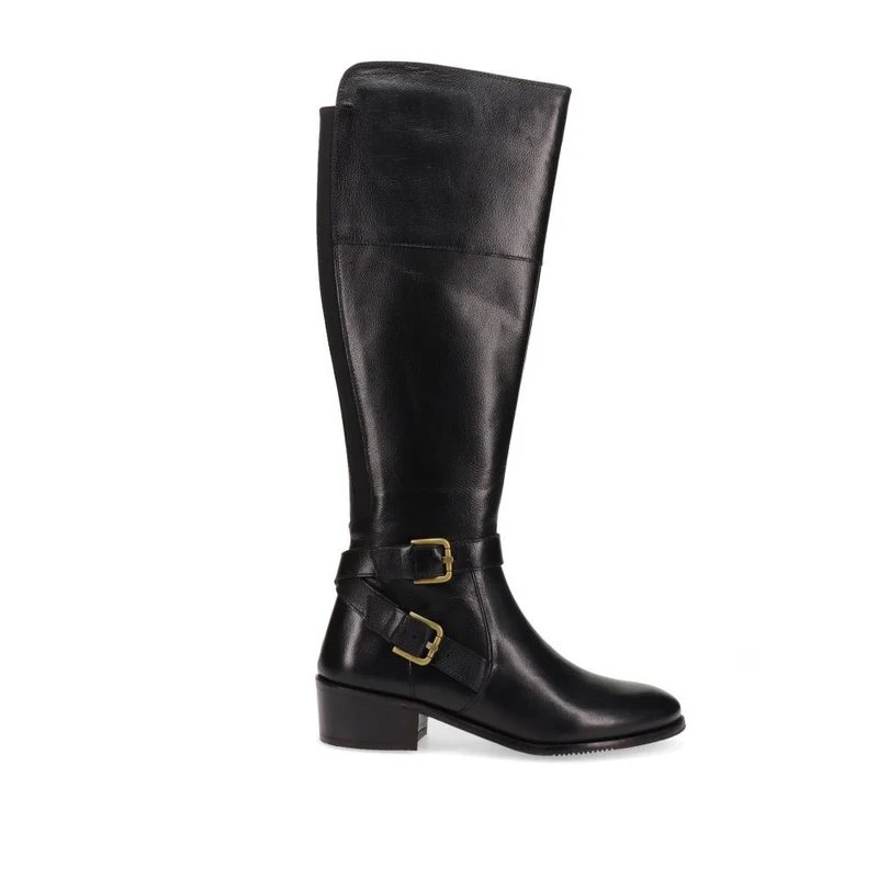 Phoebe L Calf Leather Knee-High Boots - PHOEBEL / 326 207 - Black