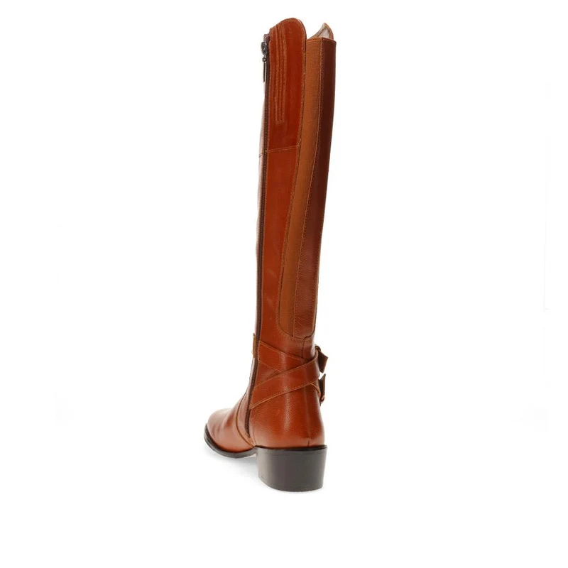 Phoebe L Calf Leather Knee-High Boots - PHOEBEL / 326 207 - Tan
