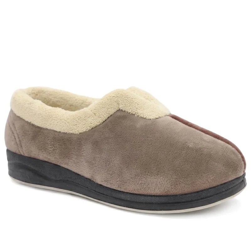 Wide Fit Cosy Antibacterial Full Slippers - QING32013 / 319 075
